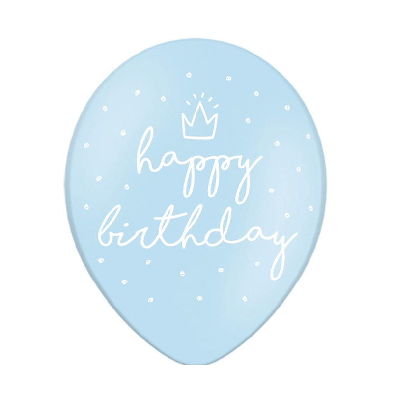 Ballons Latex Bleu Pastel Joyeux Anniversaire Couronne Ballons Latex Bleu Pastel Joyeux Anniversaire Couronne
