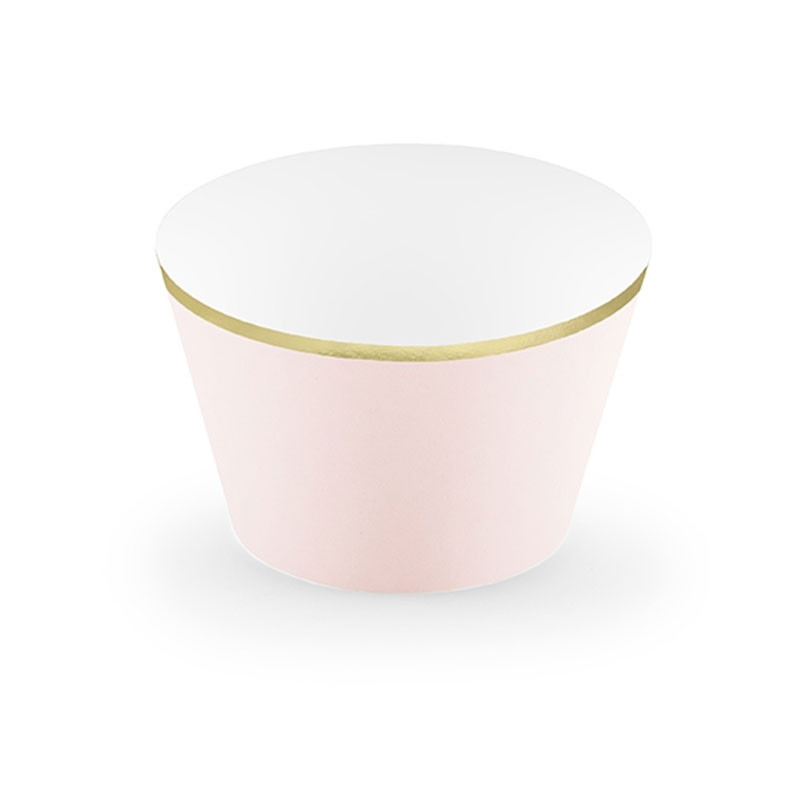 Contours à Cup Cakes Rose pâle et doré
