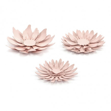 3 Fleurs en Papier à Monter Rose Vintage en Papier Décoration de Fête 3 Fleurs en Papier à Monter Rose Vintage en Papier Décoration de Fête