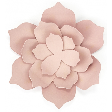 3 Fleurs en Papier à Monter Rose Vintage en Papier Décoration de Fête - 11cm