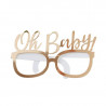 6 Paires de Lunettes Photobooth "Oh Baby" Doré 6 Paires de Lunettes Photobooth "Oh Baby" Doré