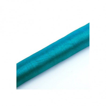 9m Chemin de Table Bleu Turquoise Organza