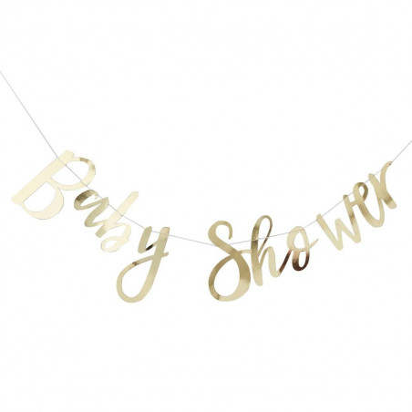 Banderole "Baby Shower" dorée - Décoration