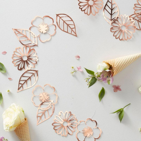 Banderole Fleurs Liberty Rose Gold - Collection décoration florale