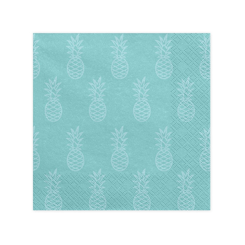 20 Serviettes MInt Ananas Tropical Party Flamant Rose Flamingo Sweet Table en papier