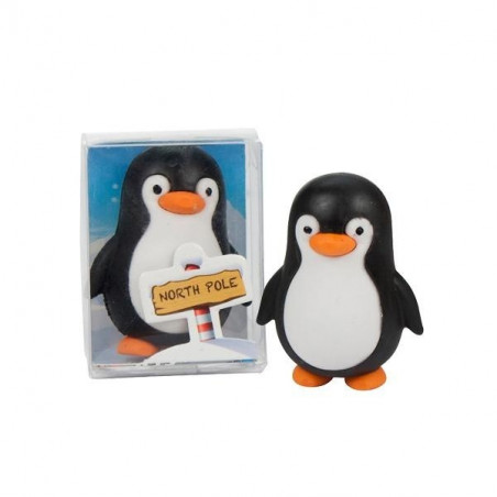 1 Gomme Pingouin Noir et Blanc