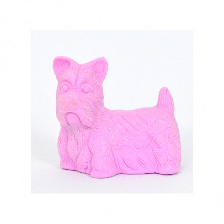 1 Gomme Chien de Race Terrier Rose - parme - Anniversaire Aventurier