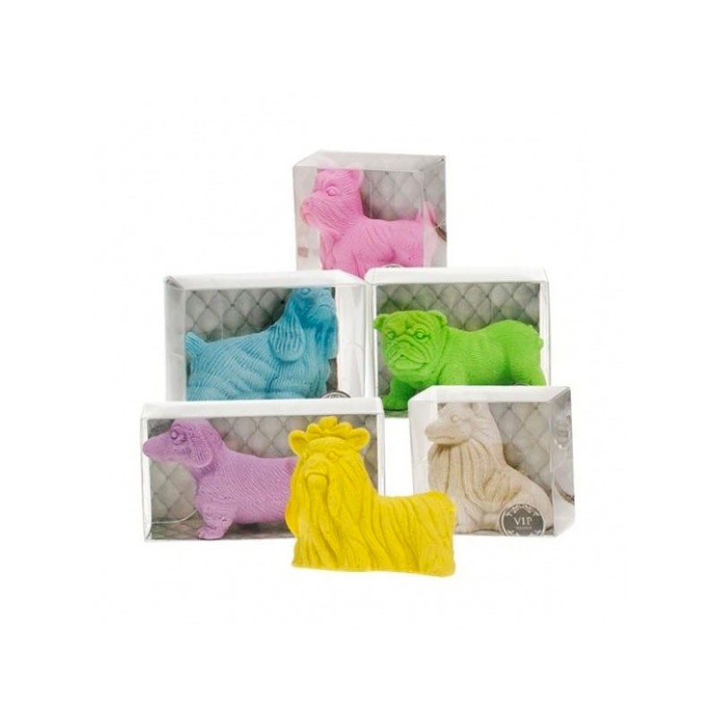 1 Gomme Chien de Race King Charles Vert - Anniversaire Animaux de Compagnie