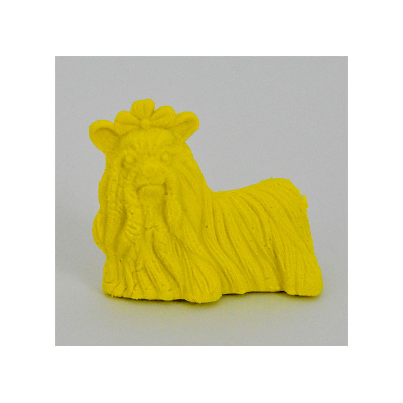 1 Gomme Chien de Race Yorkshire Jaune - Anniversaire Animaux de Compagnie