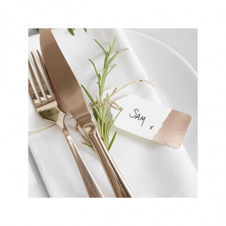 10 Etiquettes - Marque-places Rose Gold - Rose Cuivré