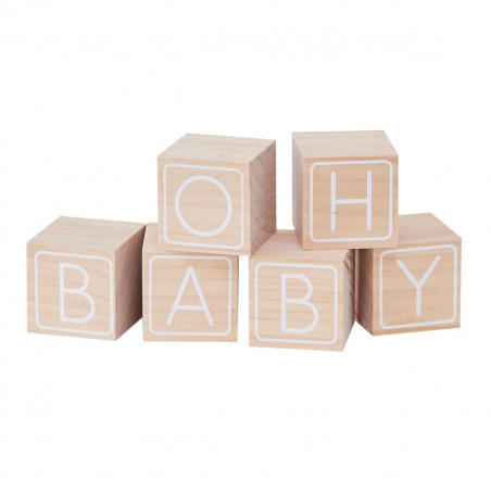 Livre d'or Cubes - Premium "Oh Baby" Blanc et doré