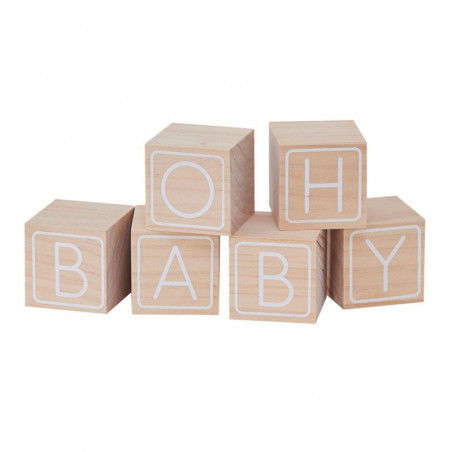 Livre d'or Cubes - Premium "Oh Baby" Blanc et doré