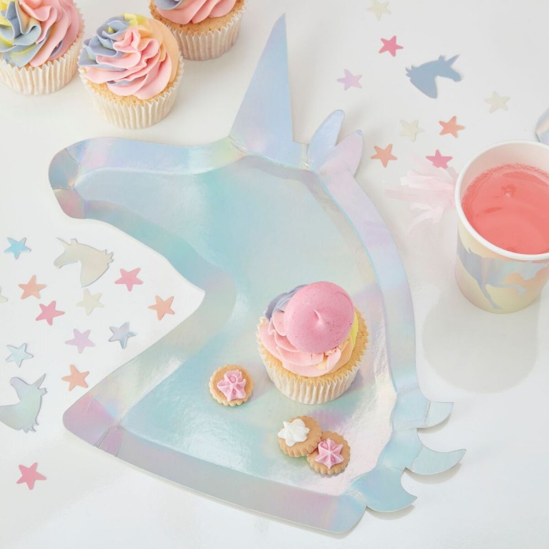 Plateau Assiettes Papier Theme Anniversaire Licorne Doree Et Pastel Plateau Assiettes Papier Theme Anniversaire Licorne Doree Et Pastel