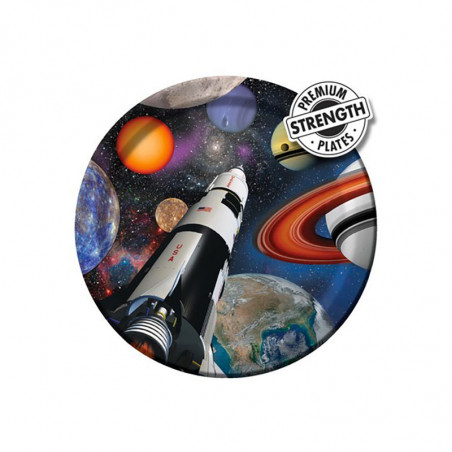 Grandes Assiettes Premium - Anniversaire Astronaute & Espace