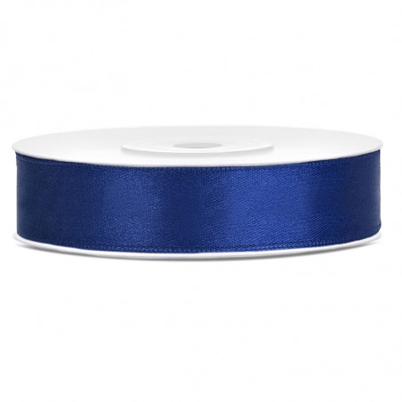 Ruban 12mm Satin Bleu Marine 25m