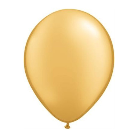 100 Mini Ballons Latex Dorés Nacrés Fête - 5 pouces 12cm