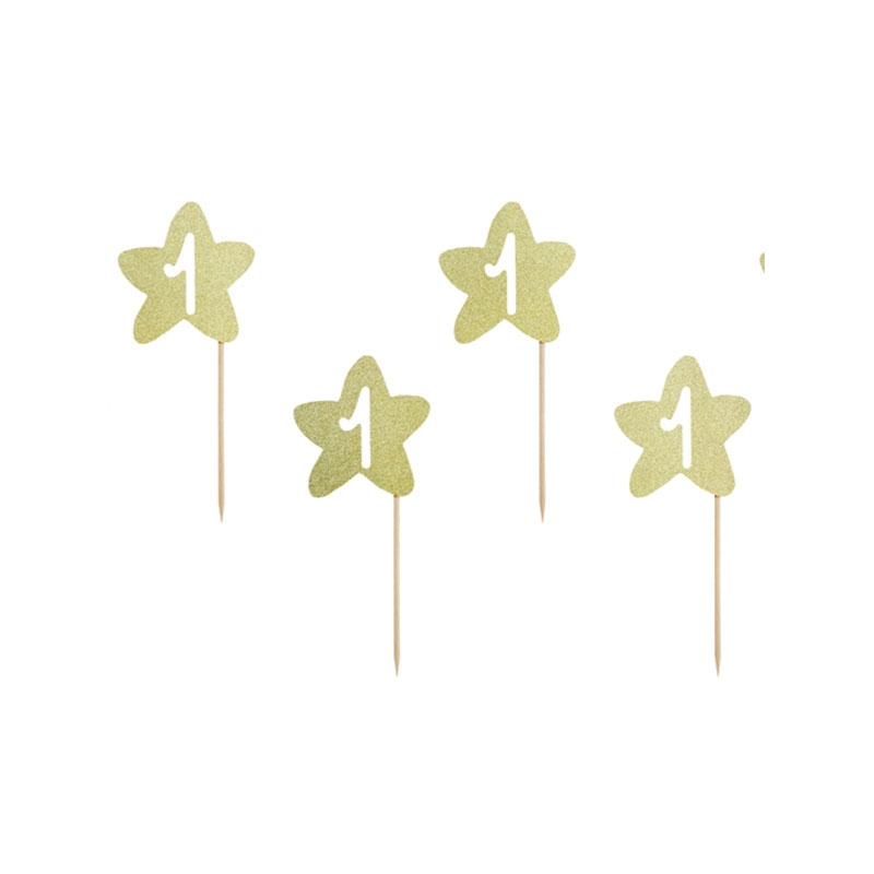 Decoration Pique Cup Cake Premier Anniversaire Glitter Dore Decoration Pique Cup Cake Premier Anniversaire Glitter Dore