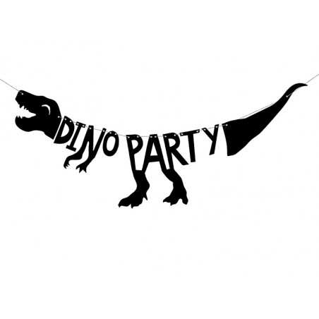 Banderole Dino Party à Fanions Dinosaure Tyrannosaure Anniversaire Décoration