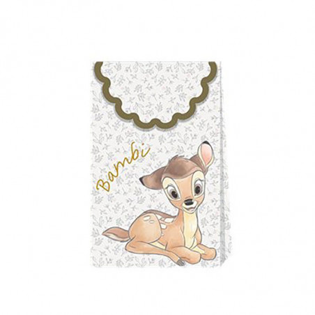 6 Boîtes Cadeaux Invités Premium Thème Bambi - Disney Vintage Collection Premium