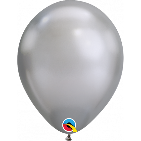 Ballon Chromé à l'unité - nouveauté Qualatex Latex Argent Fête