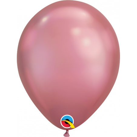 Ballon Chromé à l'unité - nouveauté Qualatex Latex Mauve Rose Gold Fête