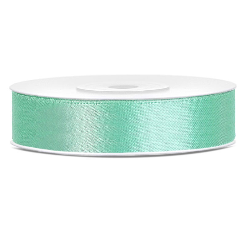 Ruban Satin 12mm Vert Mint 25 mètres