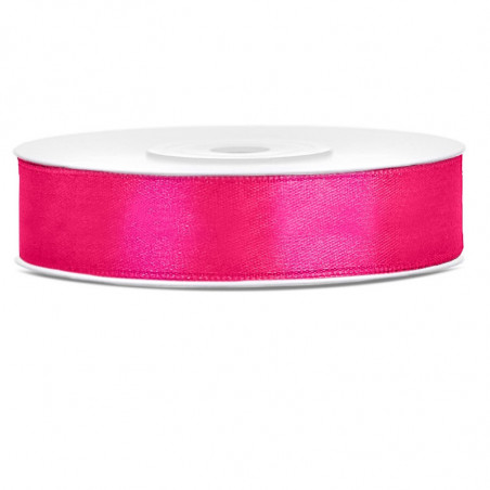 Ruban 12mm Satin Rose Fushia