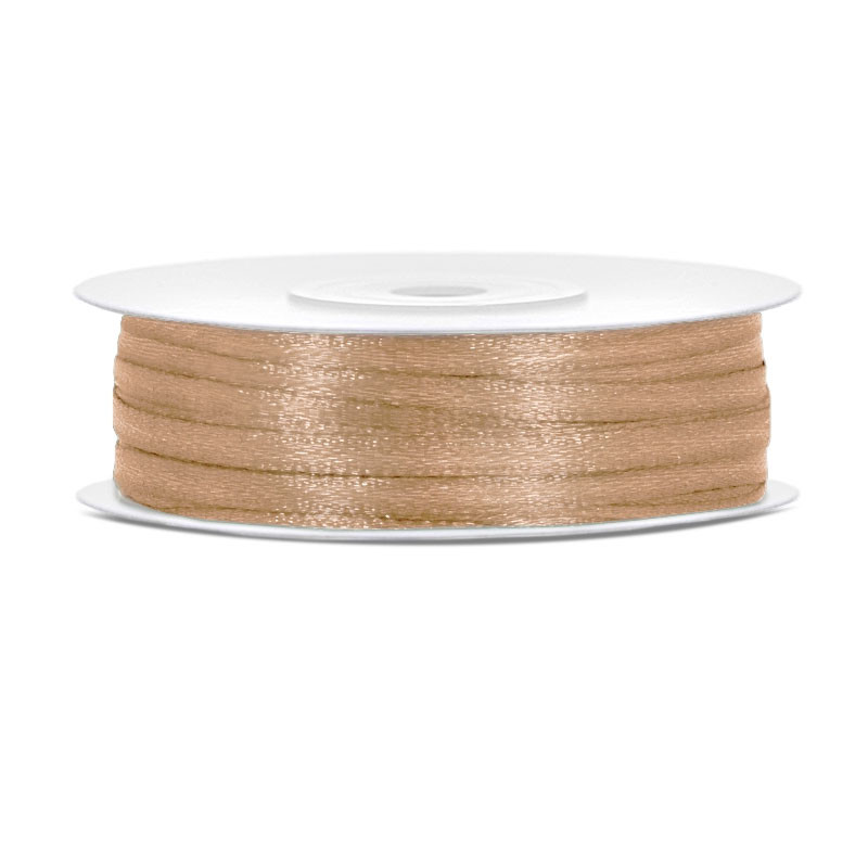 Ruban Satin Extra fin 3mm Or 50 mètres