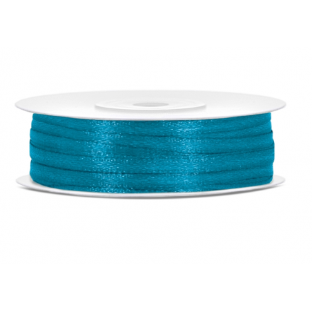 Ruban Satin Bleu Turquoise Fin 3mm largeur 25m
