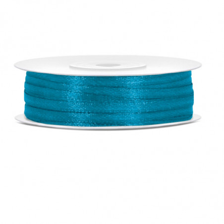 Ruban Satin Bleu Turquoise Fin 3mm largeur 25m