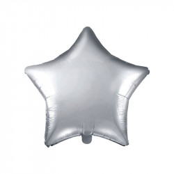 Ballon Etoile Argent Brillant