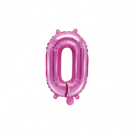 Ballon 35cm Alu Rose Chiffre 0 An Fête d'Anniversaire enfant