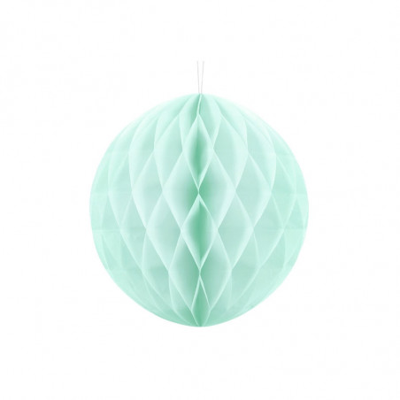 Boule Alvéolée Vert Mint Clair 20cm Papier de Riz