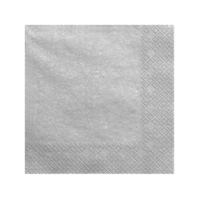 Grandes Serviettes Papier Argenté Vaisselle Jetable de Fête