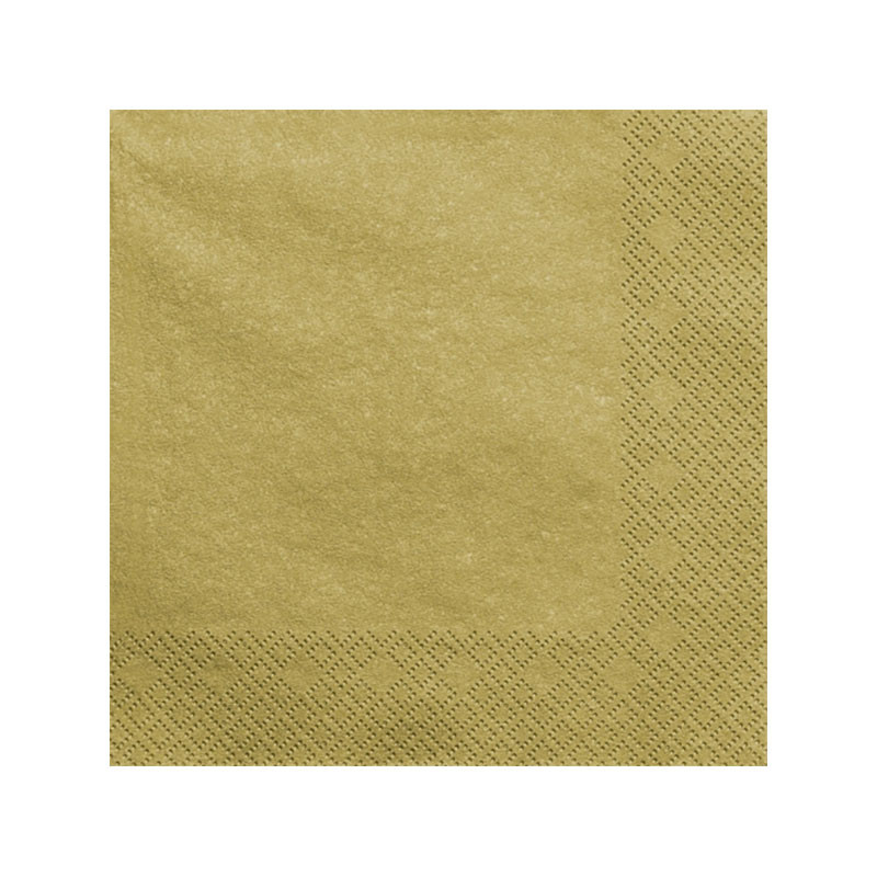 Grandes Serviettes Papier Doré Brillant Vaisselle Jetable de Fête