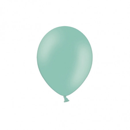 8 ballons Vert Mint Pastel et Blanc