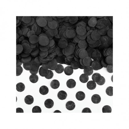 Sachet de confettis ronds noirs