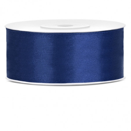 Ruban 25mm Satin Bleu Marine 25m