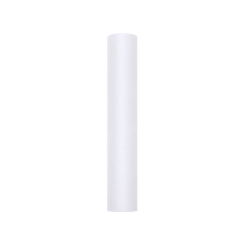 Chemin de table en tulle blanc premium -30cm