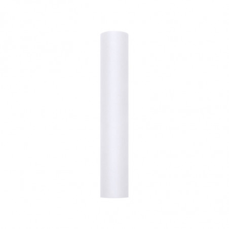 Chemin de table en tulle blanc premium -30cm