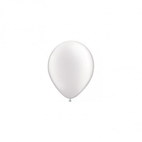 100 Mini Ballons Latex Blanc Nacré Fête - 5 pouces 12cm