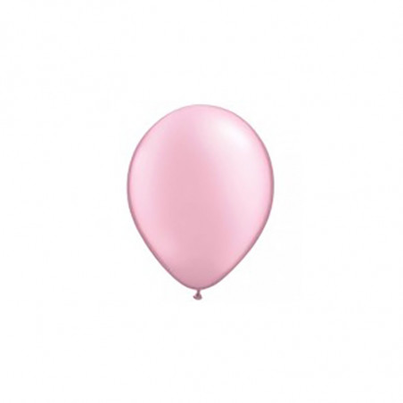 100 Mini Ballons Latex Rose Pastel Nacré Fête - 5 pouces 12cm