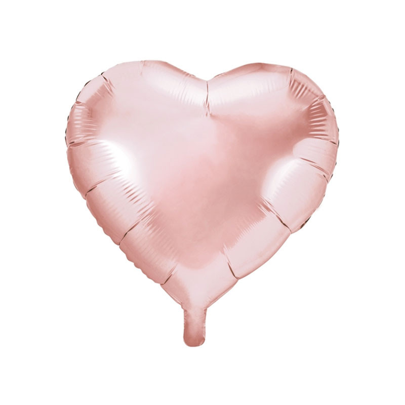 Ballon Géant Coeur Rose Cuivré Gold Hello World Baby Shower 