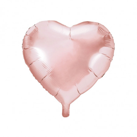 Ballon Géant Coeur Rose Cuivré Gold Hello World Baby Shower 