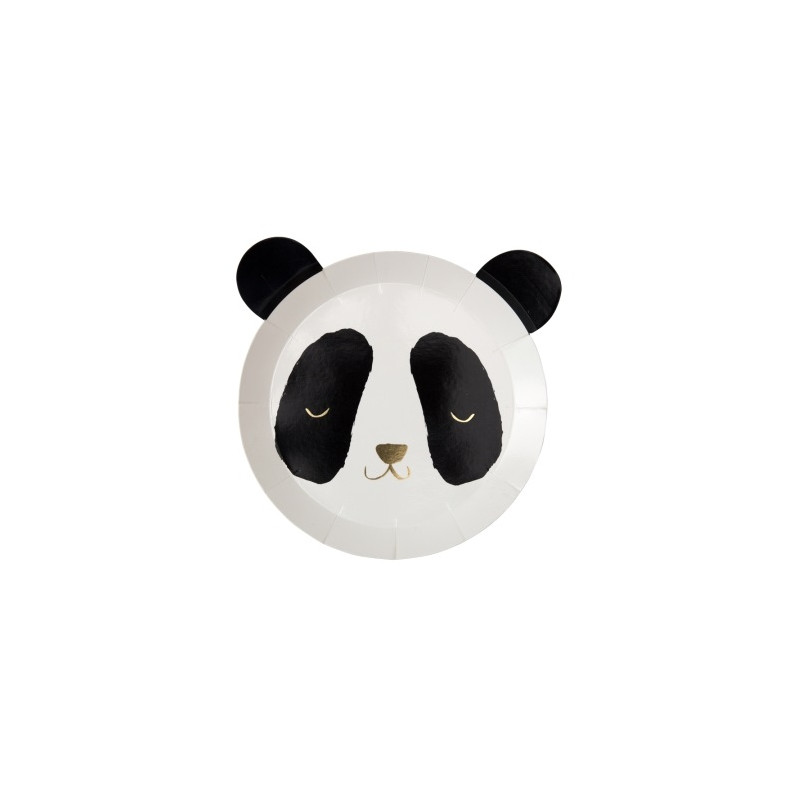 Assiettes En Forme De Panda Noir Et Blanc Animal Anniversaire Deco Assiettes En Forme De Panda Noir Et Blanc Animal Anniversaire Deco