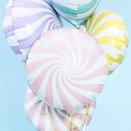 Ballon Rond Candy Bleu Pastel - Anniversaire pour Enfants