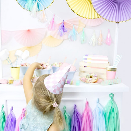 Guirlande de Pompons Tassels Pastel - Anniversaire pour Enfants