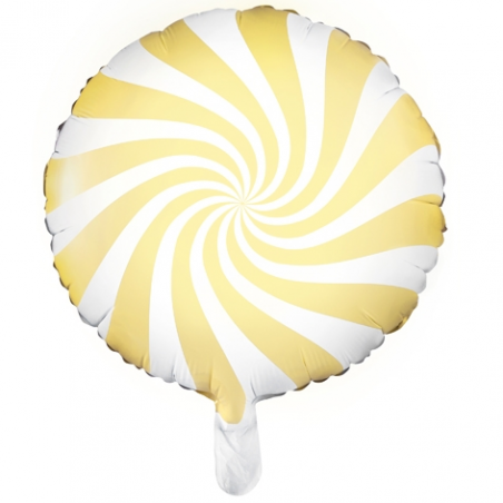 Ballon Rond Candy Jaune Pastel - Anniversaire pour Enfants