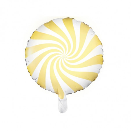 Ballon Rond Candy Jaune Pastel - Anniversaire pour Enfants