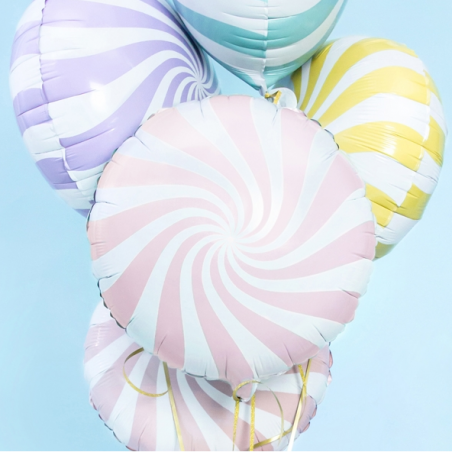 Ballon Rond Candy Parme Pastel - Anniversaire pour Enfants